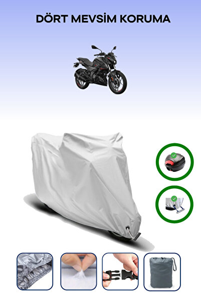 Breen Bajaj Pulsar N 250 için Arka Çanta ve Kilit Uyumlu Gri Motosiklet Brand...