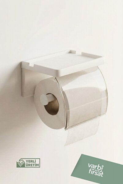 Varbifırsat Yapışkanlı Kapaklı Tuvalet Kağıdı Askısı Banyo Tuvalet Kağıtlığı ...