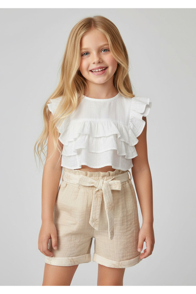 By Piera %100 Organik Pamuk Müslin Şort 0662