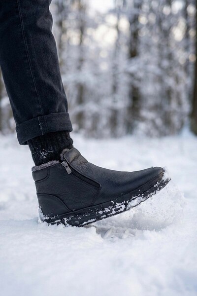 DETECTOR Ultra pohodlné ortopedické pánské boty Shearling z pravé kůže Atom