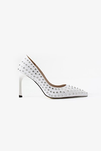 Eataly Shoes White Women's Heeled Shoes with Stones