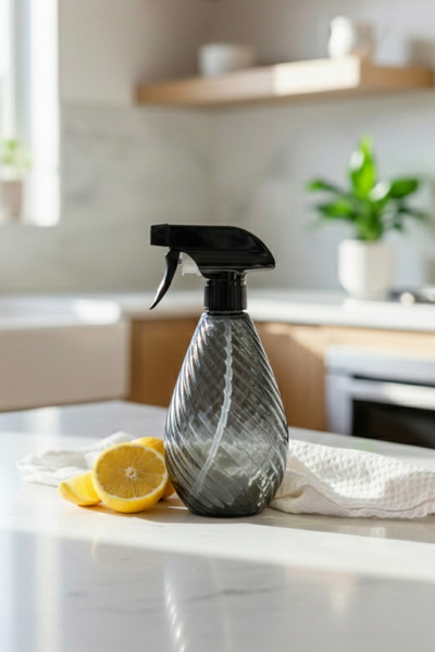 Vienev 500 ml Antrasit Dalgalı Cam Sprey Şişe - Bitki, Oda Kokusu ve Boş Temi...