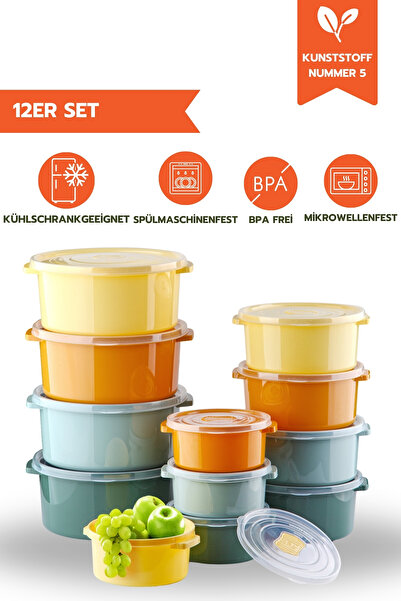 Ginza Maison 12 PIECE ROUND MICROWAVE BOWL PASTEL