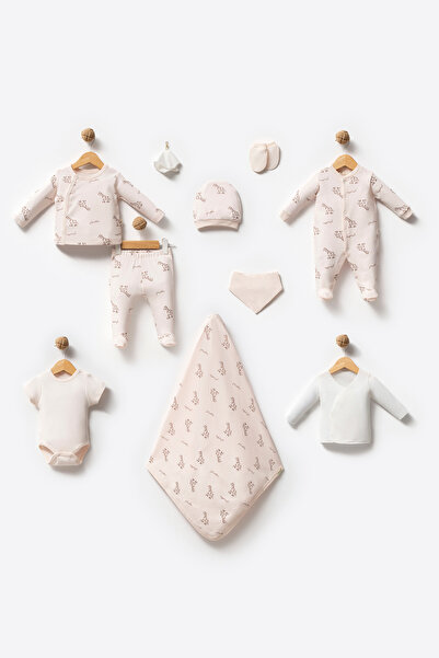 Bubbles مجموعة ياسافيان 10 قطع للجنسين من القطن العضوي مطبوع عليها زرافة