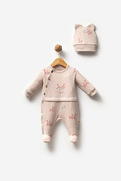 100% ORGANIC COTTON BIRTH PARTY BABY GIRL BUTTON JUMPSUIT