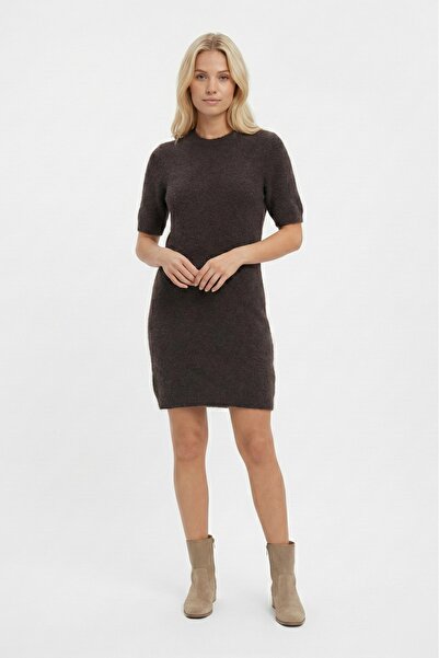 WAS Crew Neck Short Sleeve Knitwear Knitted Dress