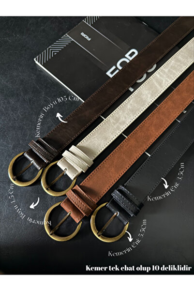 Fiori 4-Piece Antique Square Buckle Bridged Women's Belt, Trouser Belt, Coat ...