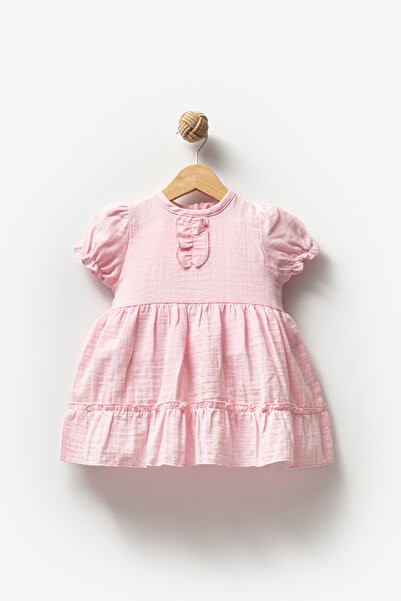 Bubbles 100% Organic Cotton Muslin Fabric Baby Girl Dress