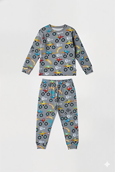 MADALİNA Set de pijamale cu model de copac de dinozaur pentru băiat