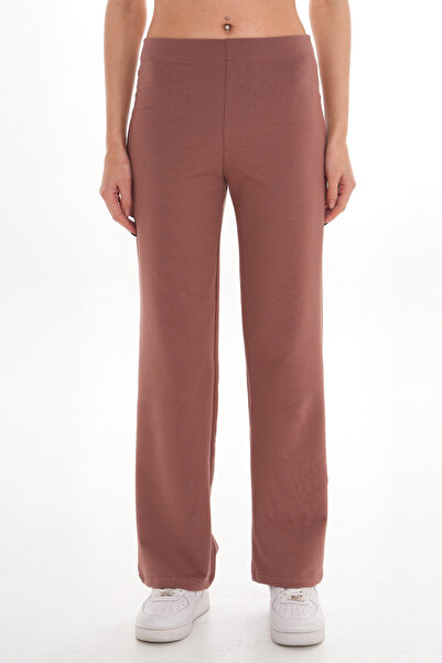 penyebizden Βαμβακερό 2 νήματα λύκρα Φούτερ Κάτω-Ανοιχτό καφέ