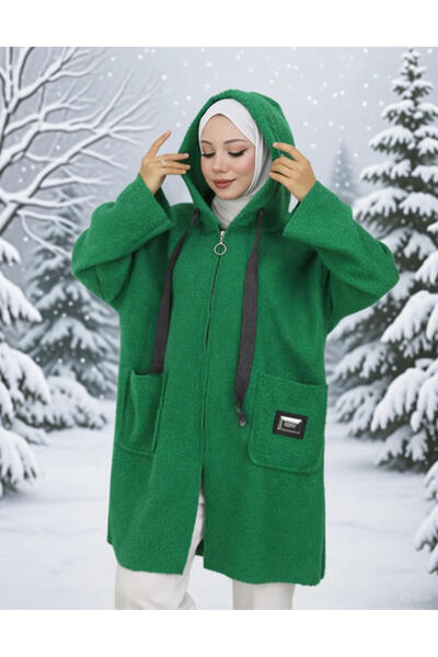 Gülsüm Aydın قبعة بوكلت للسيدات - قصة فضفاضة معطف قطني طويل