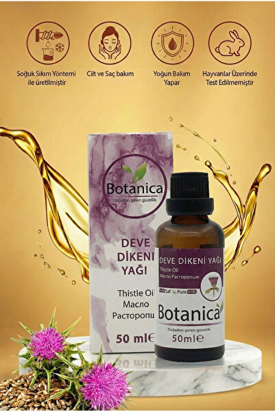 botanica %100 Saf Soğuk Sıkım Deve Dikeni Yağı (Milk Thistle) 50 ml - Yoğun B...