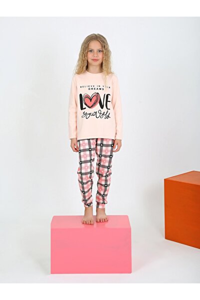 vitmo Seturi de pijamale 100% bumbac cu mâneci lungi pentru fete - Visele tale