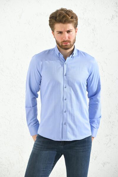 Fitmens εφαρμοστό Μακρυμάνικο πουκάμισο Oxford Gift Boxed Easy to Wear Τούλι ...