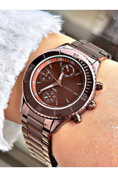 Fontenay Women's Wristwatch Fn-4003.2Kkk - Brown, Steel, Functions Active