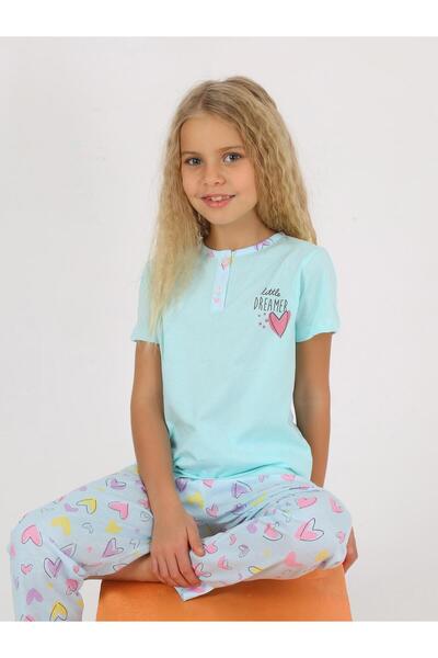 vitmo Set de pijamale Dreamer cu mâneci scurte pentru fetiță, cu bumbac 100% ...
