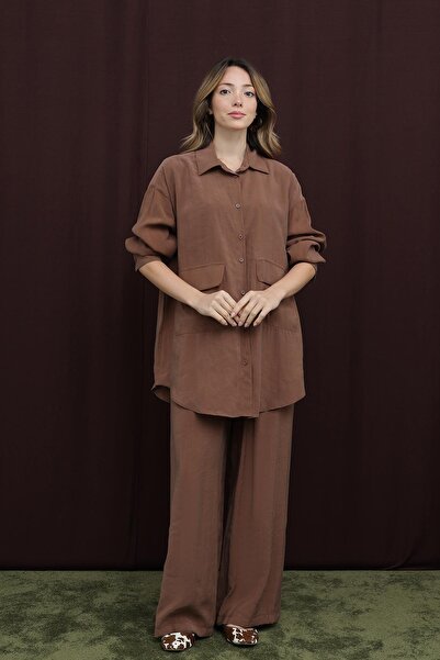 Puane Жіночий комплект з кишенями -14361TKS - BROWN