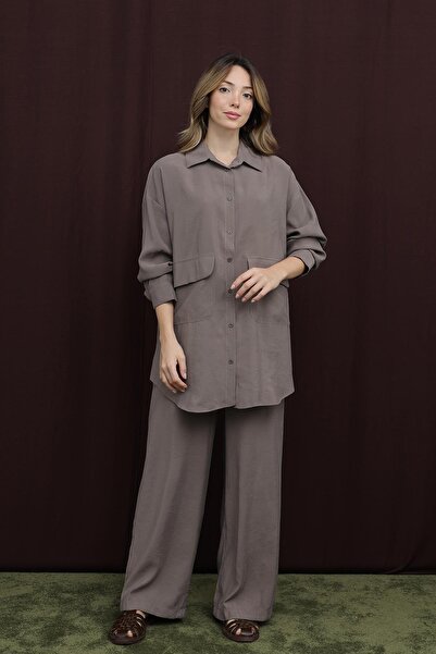 Puane Жіночий комплект з кишенями -14361TKS - Візон