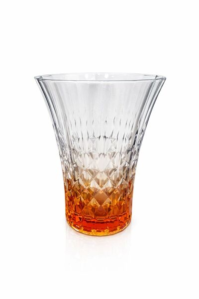 camart Cristal D'Arques 4-Piece Soft Drink Orange Smoked