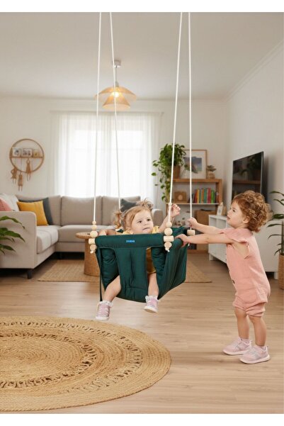 Svava Konfor Bebek Ahşap Salıncak, Tavana Asılan Çocuk Salıncağı