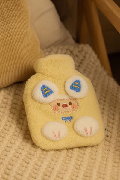 YOYOSO Cute Sheep Figured Hot Water Bottle Yellow 800ml