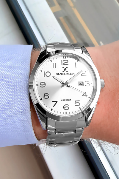 Daniel Klein Erkek Kol Saati 3 Atm Su Geçirmez Gümüş Renk Çelik Kordon DKE2134C4