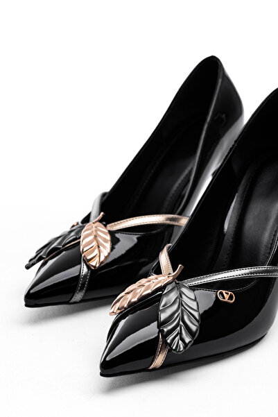 MARY حذاء نسائي أنيق بكعب رفيع من الجلد اللامع للحفلات