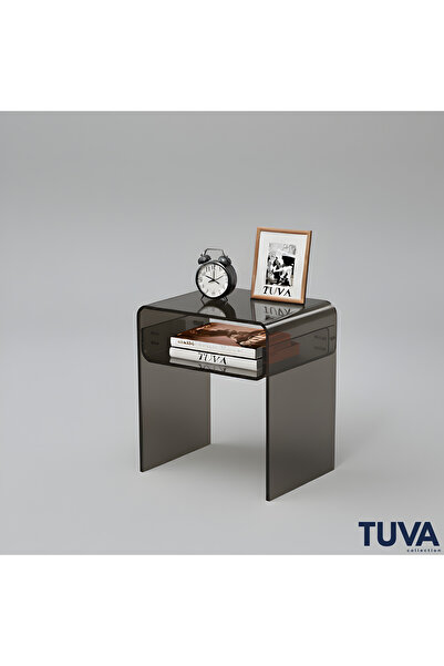 TUVA Tuva Reklam Şeffaf Pleksi Yeni Nesil Üst Raflı Komodin Yan Sehpa (ÇOKLU ...