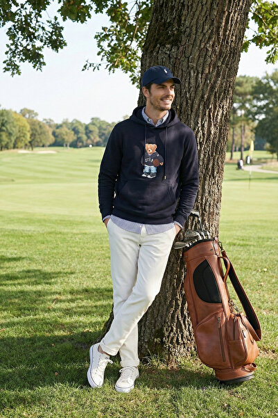 Buratti Printed Cotton Hooded Collar Kangaroo Pocket Sweat Men's Sweat 6141003B