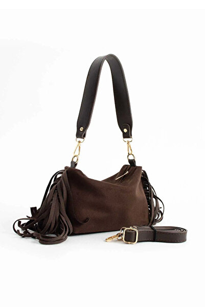 Moon Çanta Moon Amber Shoulder Bag Suede Brown