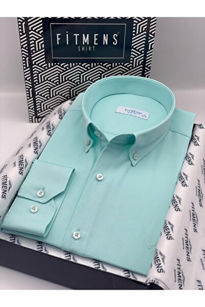 Fitmens قميص رجالي من القطن بأكمام طويلة وصندوق هدايا سهل الكي FS- 002225   -...