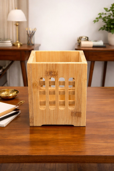 YzHome Tezgah Masa Üstü Bambu Kaşıklık Organizer Çok Amaçlı Düzenleyici