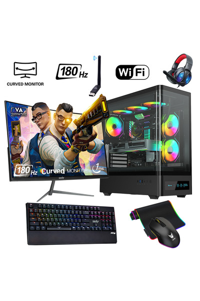 IZOLY Ventus 505 X Ryzen 5 5500 16gb 512gb M.2 Nvme Rtx 3060 8gb 24" 180 Hz O...