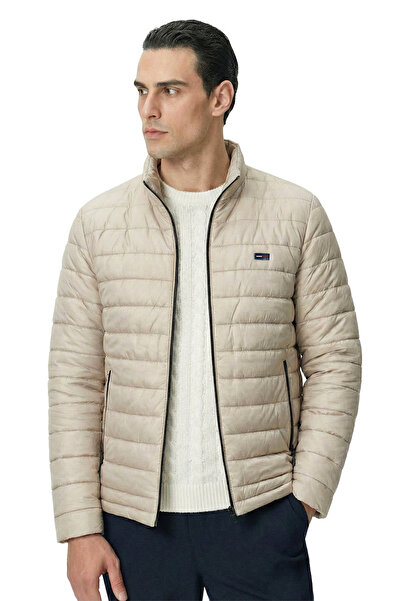 D1fference سترة رجالية مقاومة للماء بياقة واقفة وقابلة للنفخ من ألياف الجل ال...