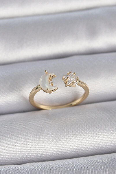 shopwave النحاس الذهب اللون لؤلؤة الهلال الزركون حجر نجمة قابل للتعديل نموذج ...