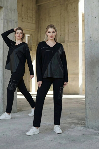 aytemas Leather Piece Zipper Suit