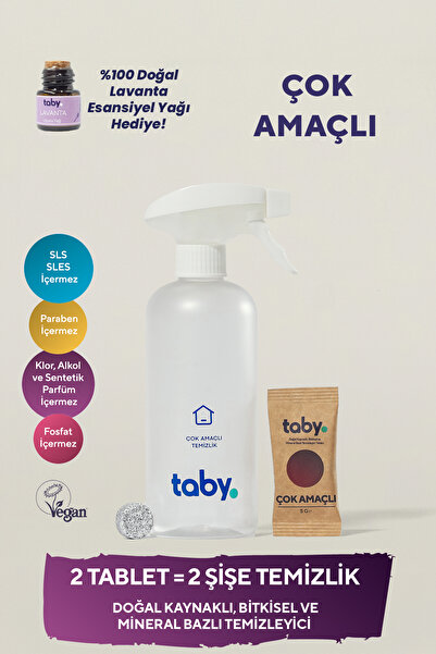 TABY Doğal Kaynaklı Bitkisel Mineral Bazlı Çok Amaçlı Temizleyici Başlangıç S...