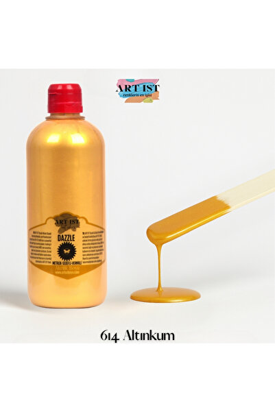 ART IST DAZZLE Metalik Sedefli ve Vernikli Su Bazlı Akrilik Boyalar 500ml | 6...