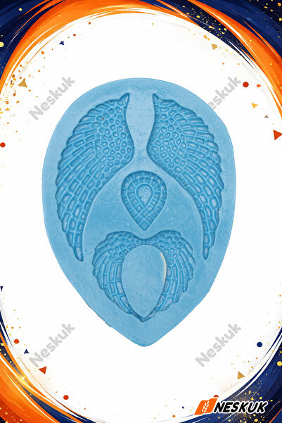 Neskuk Four Angel Wings and a Gem Silicone Mold Fondant Mold Dough Sculpting ...