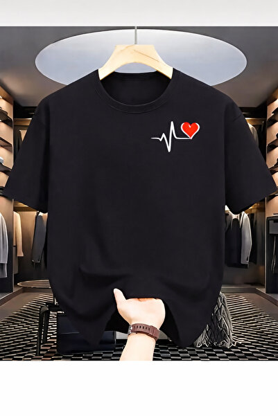 LELVANİ Μπλουζάκι με στάμπα Heartbeat Unisex