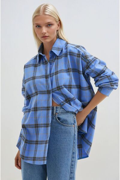 Lijuri Comfortable cut standard checkered shirt 3488