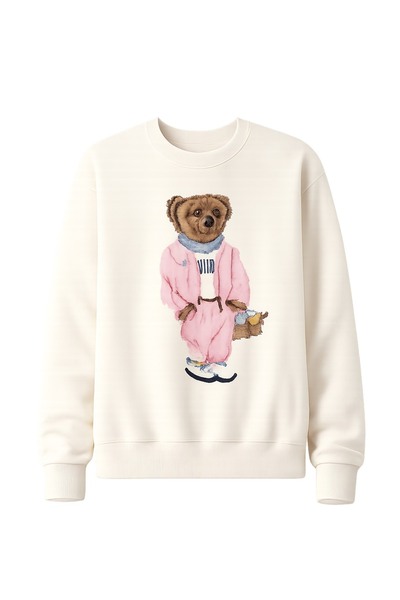 Jose Clothing سويت شيرت مطبوع بأكمام طويلة وقصة كبيرة الحجم