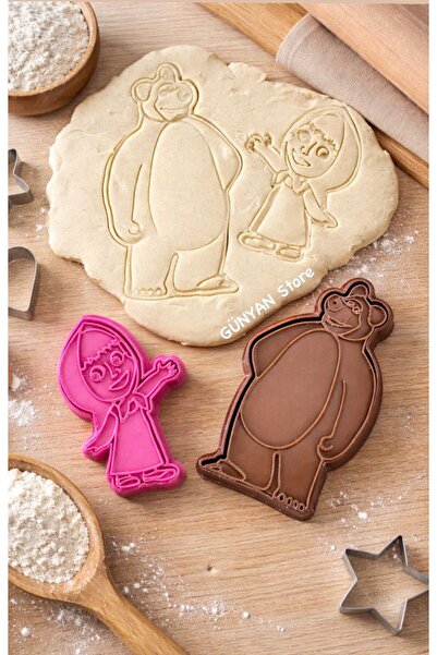Günyan Store Masha and the Bear Cookie Mold Dough Shaper