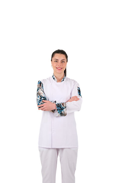 BURAK ALDAY SHOES Jachetă de bucătărie din țesătură importată, cu model, unis...