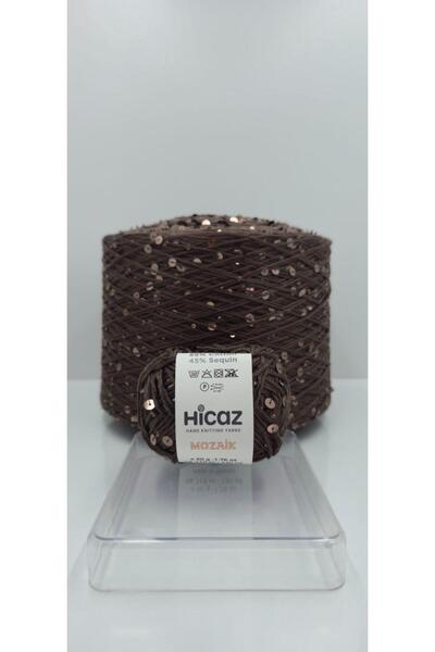 HİCAZ YARN %100 COTTON(PAMUK) KAHVERENGİ,3-6 MM PULLU ÖRGÜ &ÇANTA İPİ . YUMAK...