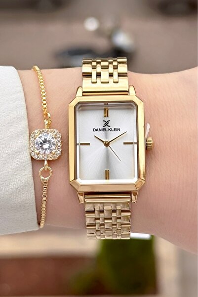 Daniel Klein Altın Renk 2 Yıl Garantili Kadın Kol Saati ve Bileklik
