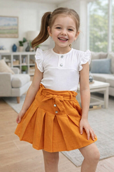 Calisa Girl's 2-7 Years Old Holiday Skirt Blouse Set