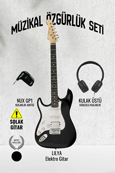 YANIKLAR MÜZİK Lilya STR309 HSS Elektro Gitar – Kulaklık Amfi Seti (NUX GP-1 ...