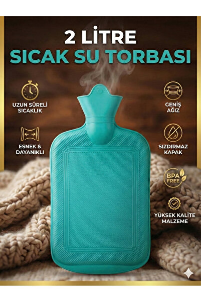 LOVYCO Premium Sıcak Su Torbası 2 Lt - Sızdırmaz Büyük Boy Su Termoforu