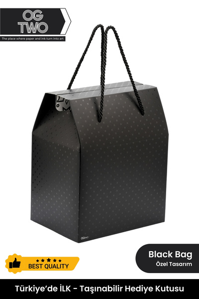 OGTWO Premium Konsept Tasarım Hediye Kutusu Çanta Boş Karton Hediye Paketi He...